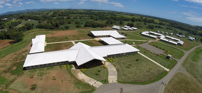 Fulton college from helicopter